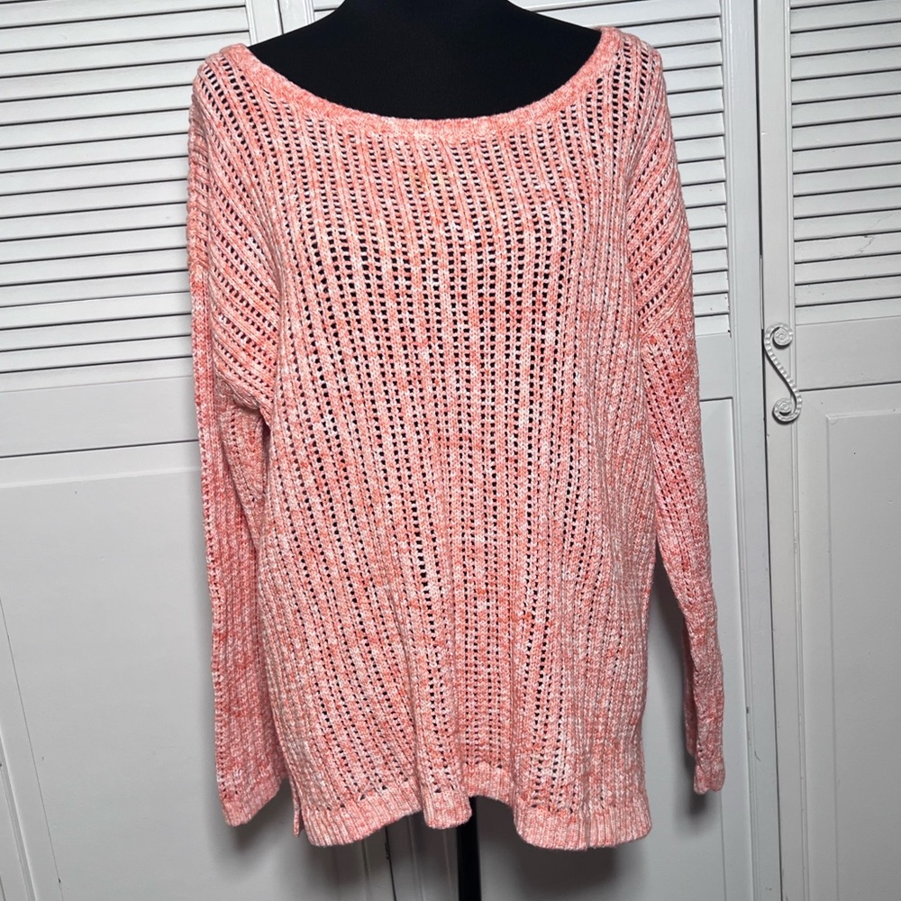 NWOT Talbots XL Chunky Knotted Coral Sweater